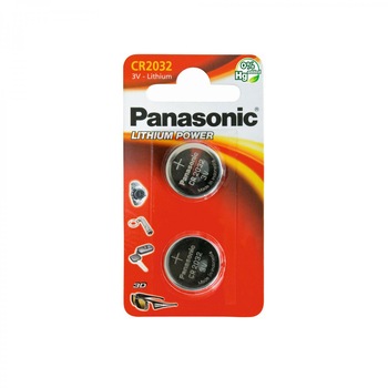 Set 2 x baterie 3V CR 2032 pentru telecomanda auto, Panasonic Set 2 x baterie 3V CR 2032 pentru telecomanda auto, Panasonic