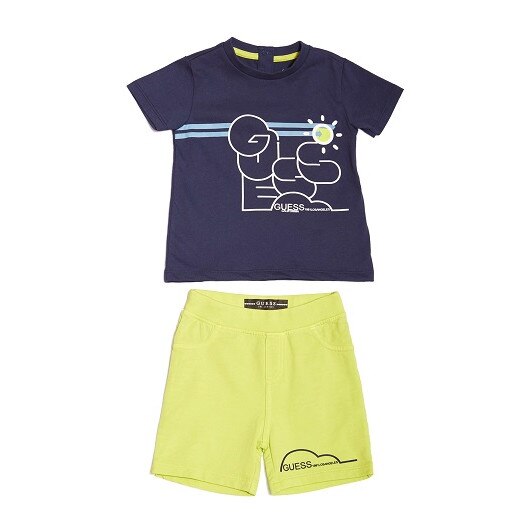 Costum sport baiat Guess bleumarin/vernil 3-6luni