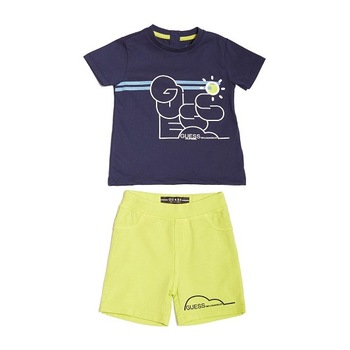 Costum sport baiat Guess bleumarin/vernil 3-6luni Costum sport baiat Guess bleumarin/vernil 3-6luni