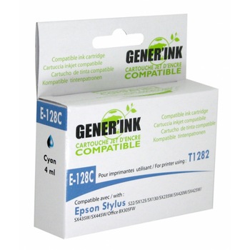 Cartus de cerneala GENERINK T1282 EPSON, Cyan Cartus de cerneala GENERINK T1282 EPSON, Cyan
