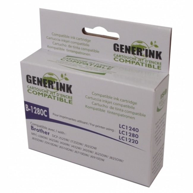 Cartus de cerneala GENERINK LC1280XL/1240 /1220, BROTHER, Cyan