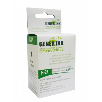Cartus de cerneala GENERINK C8727, HP C8727AE, N27, Negru Cartus de cerneala GENERINK C8727, HP C8727AE, N27, Negru