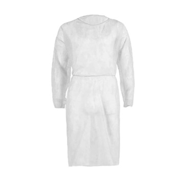 Set 10 Halate groase din polipropilena de unica folosinta marimea 2XL, Alb Set 10 Halate groase din polipropilena de unica folosinta marimea 2XL, Alb