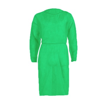 Set 10 Halate groase din polipropilena de unica folosinta marimea L, Verde Set 10 Halate groase din polipropilena de unica folosinta marimea L, Verde