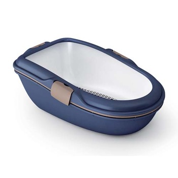 Litiera pentru pisici Stefanplast Furba Chic Maxi, Plastic, Albastru, 69.5x47x26cm Litiera pentru pisici Stefanplast Furba Chic Maxi, Plastic, Albastru, 69.5x47x26cm