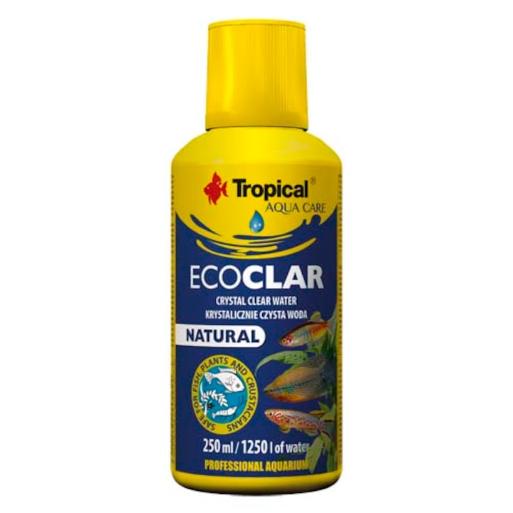 Tratament acvariu, Ecoclar, Tropical, Apa limpede, 250 ml