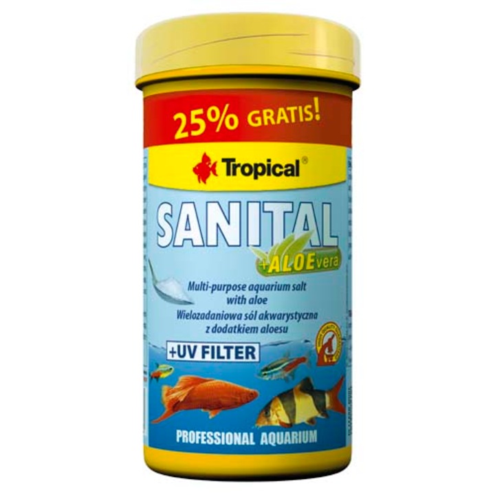 Sare multifunctionala, Sanital, Tropical, Aloe Vera, Acvariu, 120 g