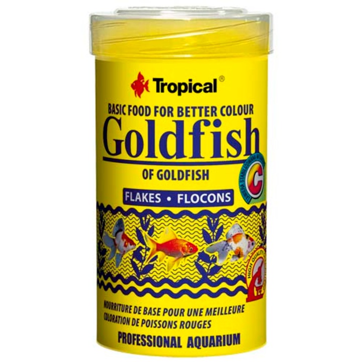 Hrana pentru pesti aurii Tropical Goldfish Flake, 100ml / 20g