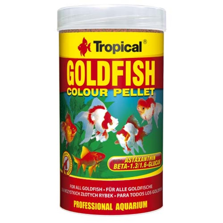 Hrana pentru pesti aurii Tropical Goldfish Colour Pellet, 250ml / 90g