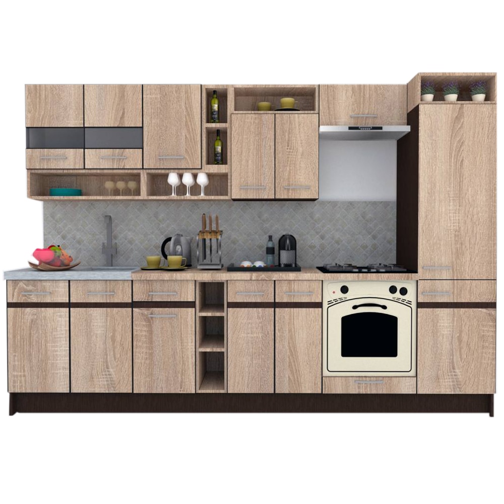 Set Bucatarie Genarom COSSY NEW 310 A1, Stejar Sonoma