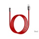 Hoco Lightning töltőkábel Apple iOS-hez, U74, gyorstöltés, 2,4A, 1,2 m, piros