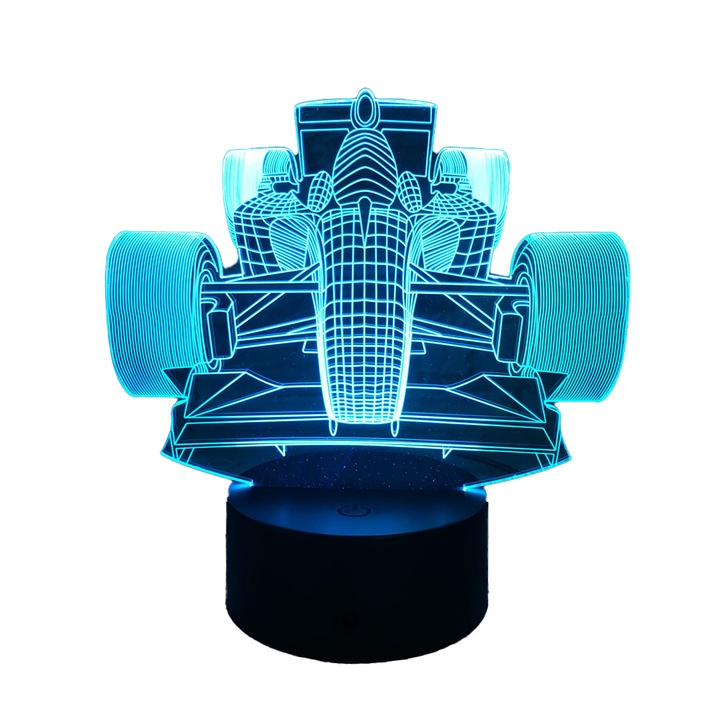 3D Led Illúzió Lámpa Forma1 Színváltós éjjeli lámpa