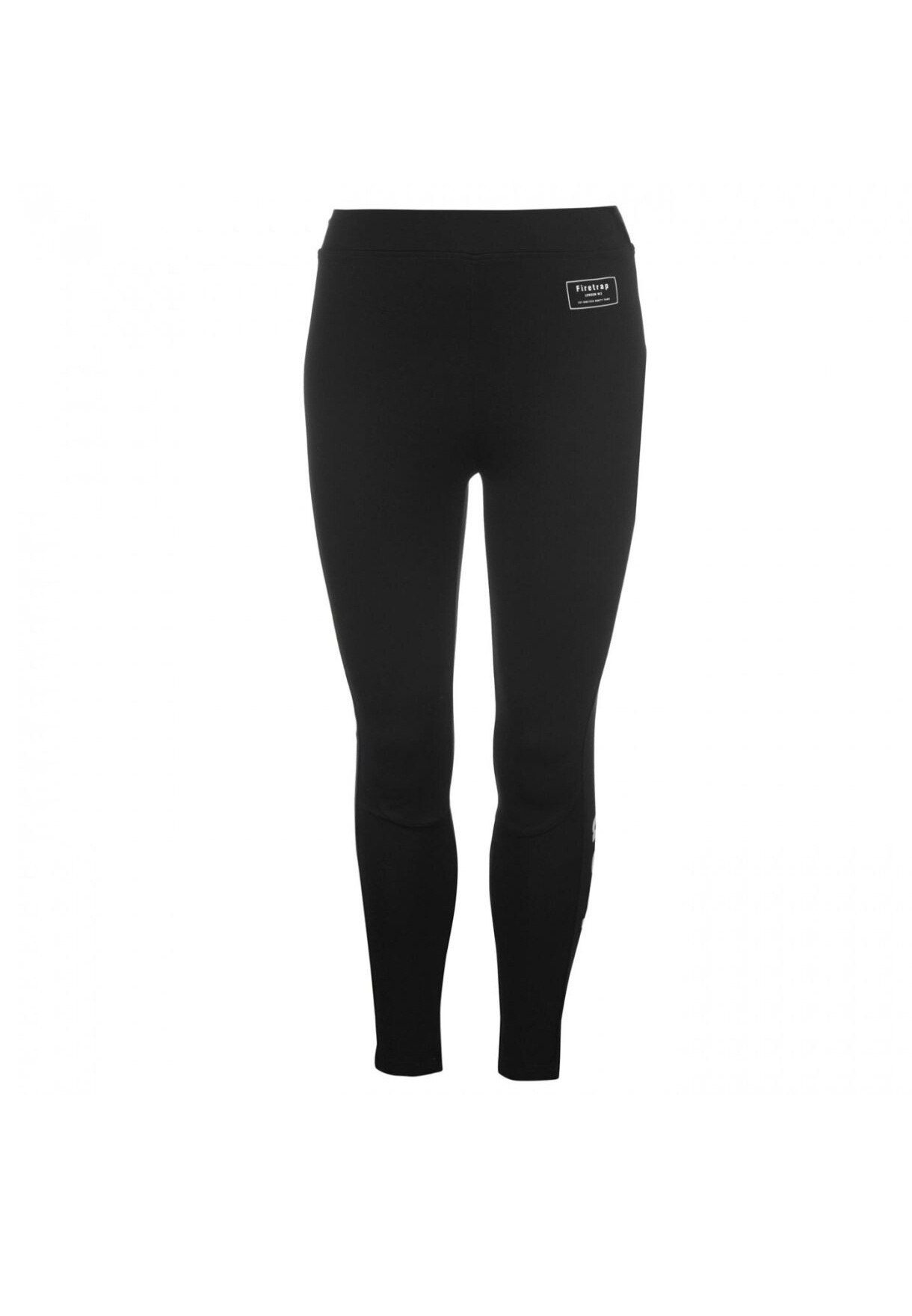Colanti sport pentru femei, Firetrap, Imprimeu logo, Negru, L