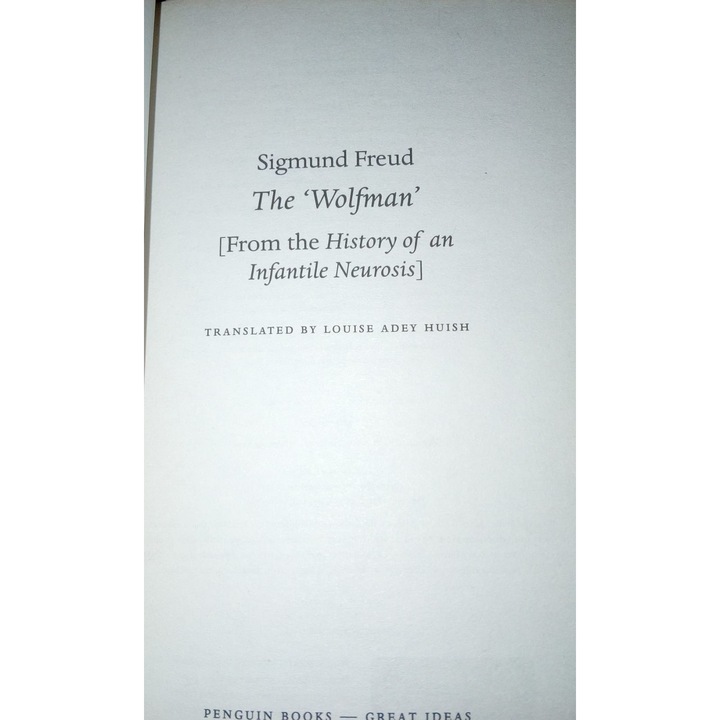 The Wolfman, Sigmund Freud