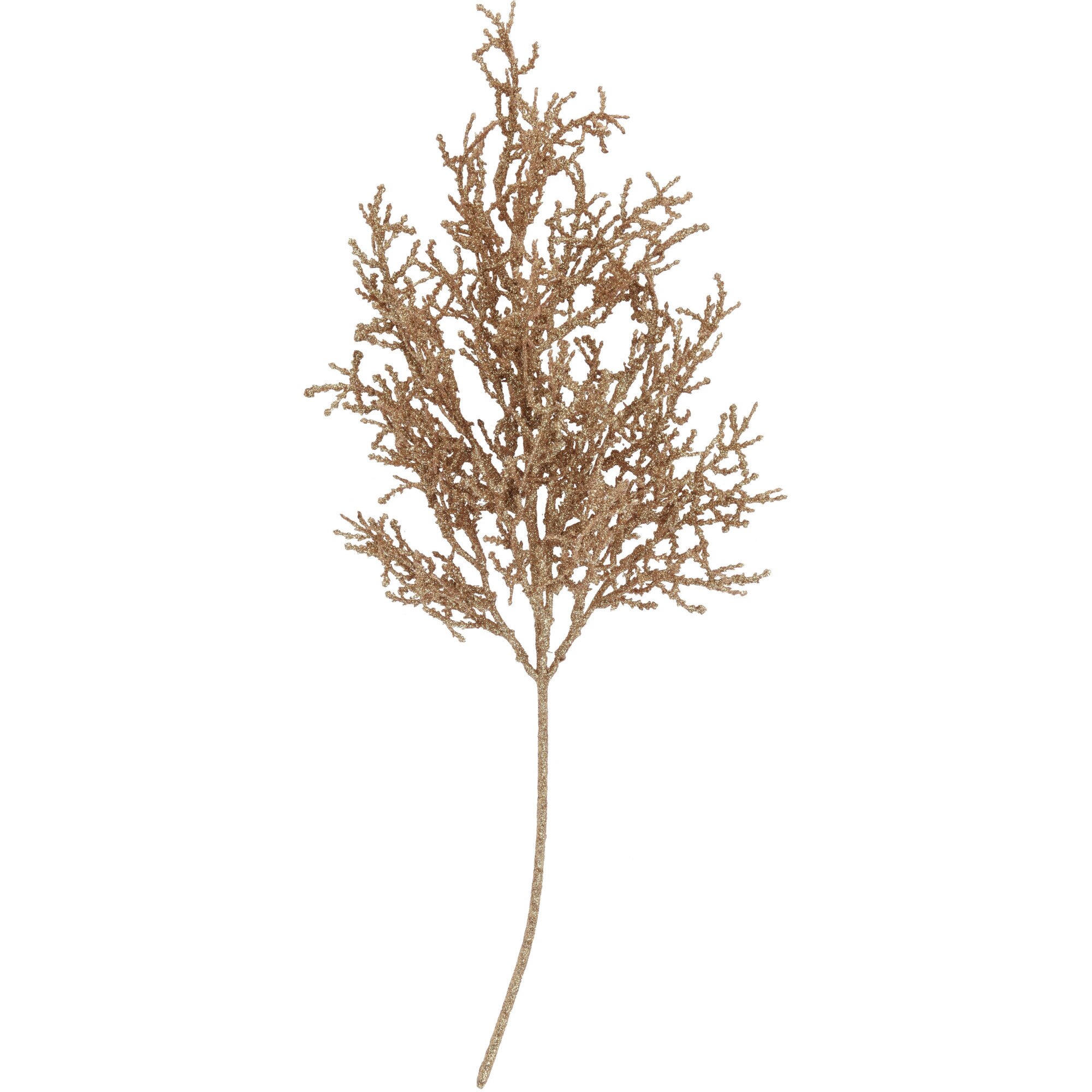 Crenguta artificiala de brad, aurie, 54 cm