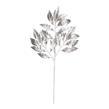 Creanga artificiala, cu frunze, argintie, 55 cm Creanga artificiala, cu frunze, argintie, 55 cm