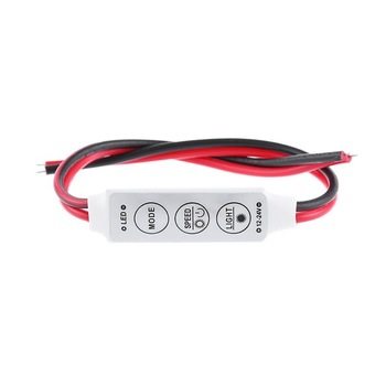 Mini controler FL banda led monocolora pe fir, 5-24V Mini controler FL banda led monocolora pe fir, 5-24V
