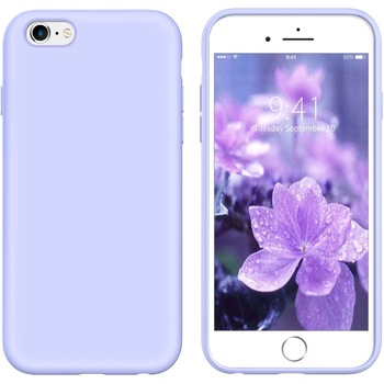 Husa compatibila cu iPhone 6 / iPhone 6S, ultra slim silicon, interior din catifea, Mov, PlanetPhone Husa compatibila cu iPhone 6 / iPhone 6S, ultra slim silicon, interior din catifea, Mov, PlanetPhone