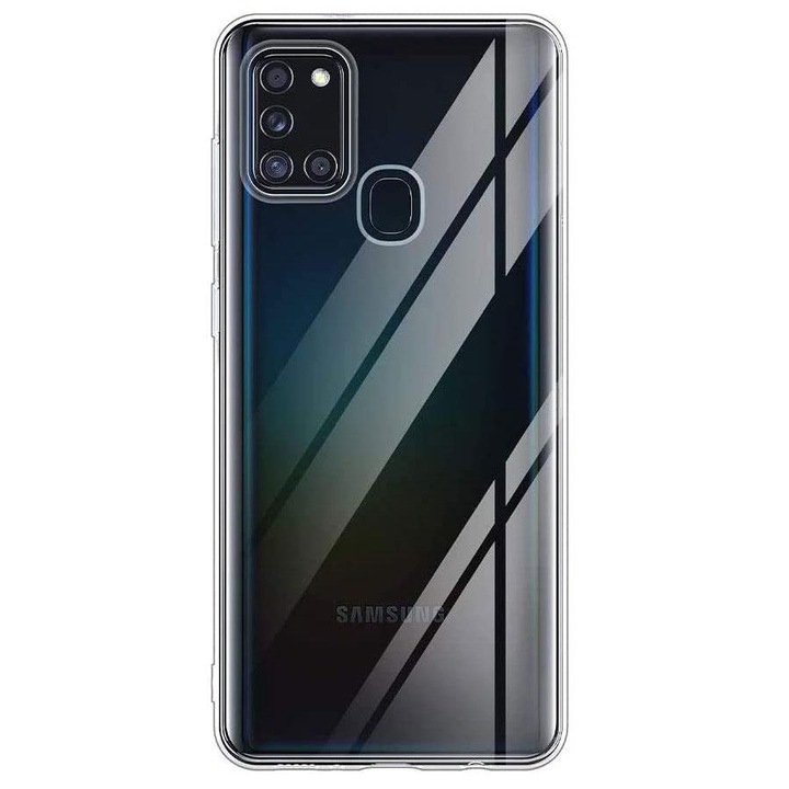 Husa compatibila cu Samsung Galaxy A21s, Silicon, TPU, Viceversa Transparent