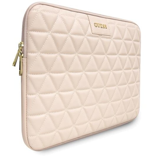 Husa Guess Quilted compatibila cu laptop 13 inch Pink