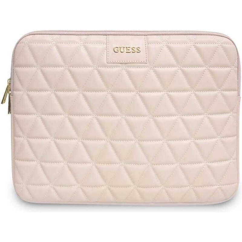 Husa Guess Quilted compatibila cu laptop 13 inch Pink