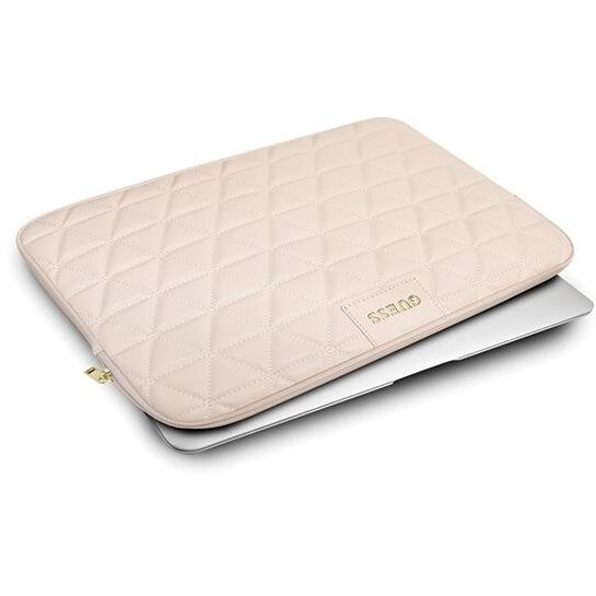 Husa Guess Quilted compatibila cu laptop 13 inch Pink