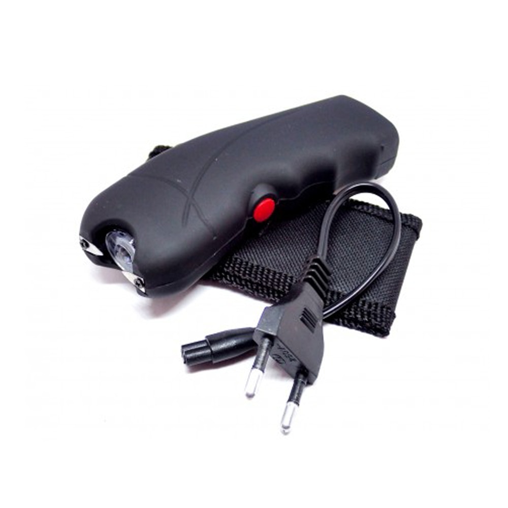 Electrosoc cu Lanterna Pentru Autoaparare, TW 309, Negru cu Husa