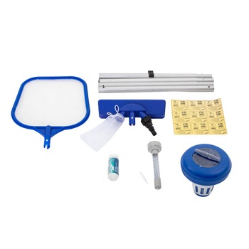 Kit curatare piscina, Zola®, universal, alb / albastru Kit curatare piscina, Zola®, universal, alb / albastru