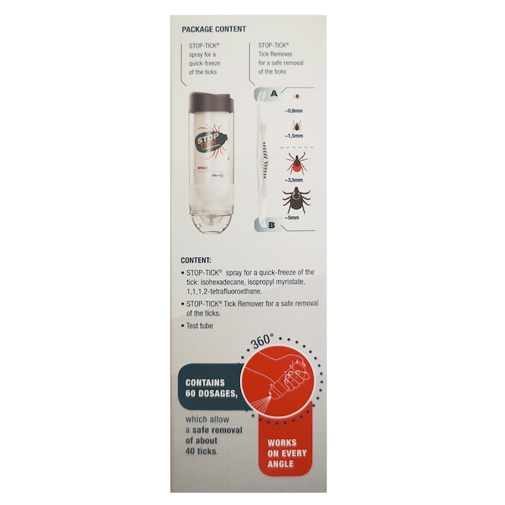 Kit de indepartare capuse, Stop tick, Ceumed, 9 ml