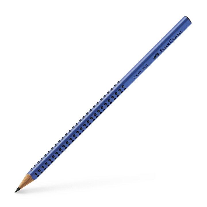 Молив Faber-Castell, Молив Grip 2001, Чернографитен, B, Син