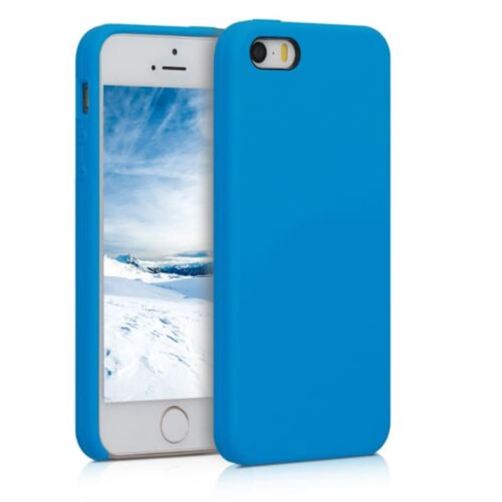 Telefontok Apple iPhone 5 / iPhone 5s / iPhone SE készülékhez, szilikon, kék, 42766.157