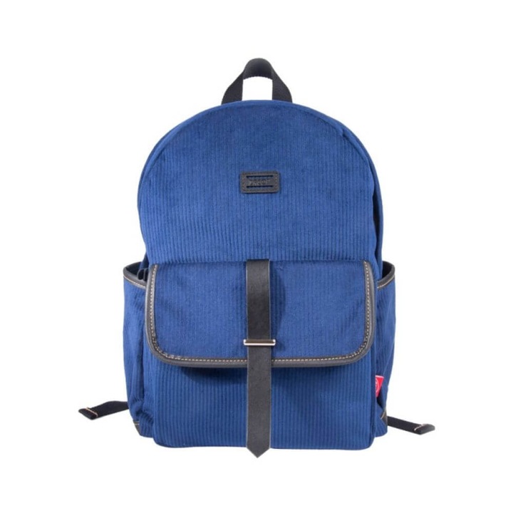 Ghiozdan DACO pentru Scolari, 30x15x40 cm, Poliester, Albastru