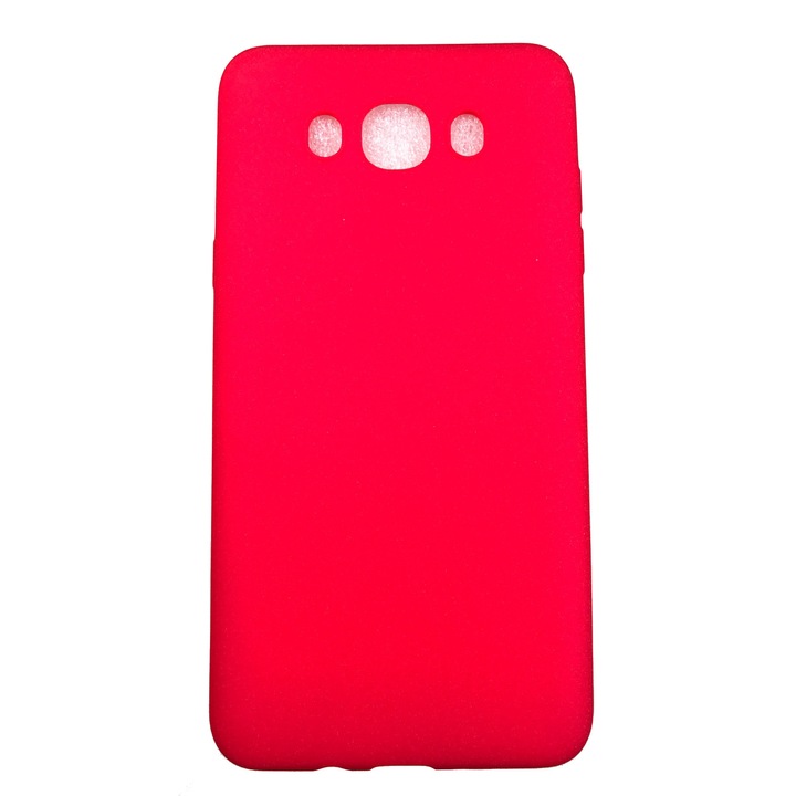 Husa compatibila cu Samsung J710 / J7 -2016, Carcasa din silicon, textura Nisip, Rosu