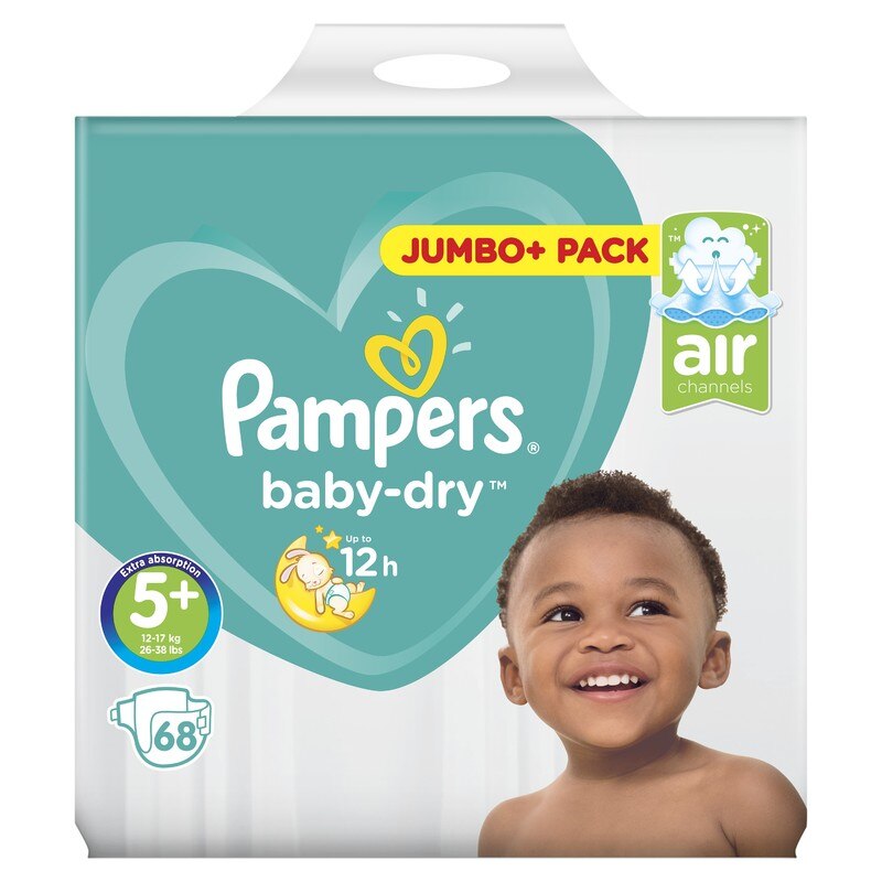 Scutece Pampers Nr5+ 68buc Baby Dry Jumbo+Pack