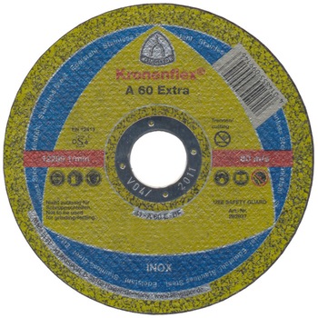 Disc Abraziv Klingspor A60 Extra, diametru 115 mm, grosime 1 mm Disc Abraziv Klingspor A60 Extra, diametru 115 mm, grosime 1 mm
