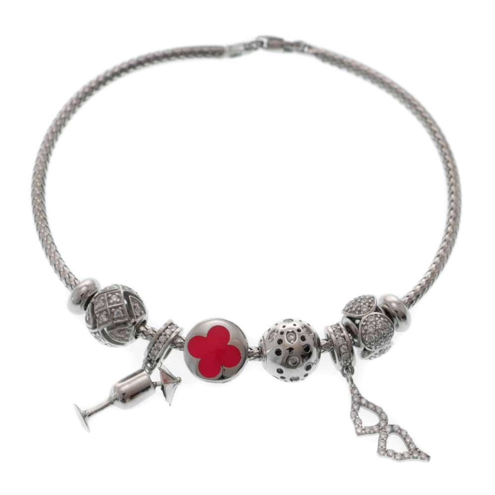 Bratara Charms Din Argint Cu Floare Roz