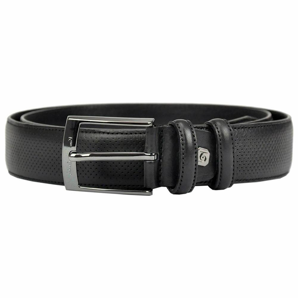 Curea barbati din piele naturala Pierre Cardin GCB316 cu aspect texturat, Negru