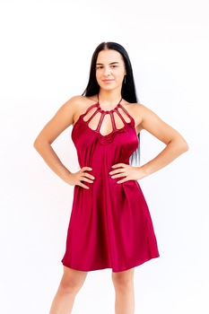 Neglijeu Jasmin Symbol of Elegance, Bordo Neglijeu Jasmin Symbol of Elegance, Bordo