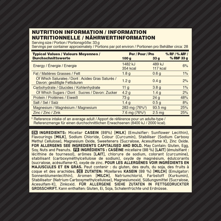 Optimum Nutrition 100% казеин ванилия 0,924 кг