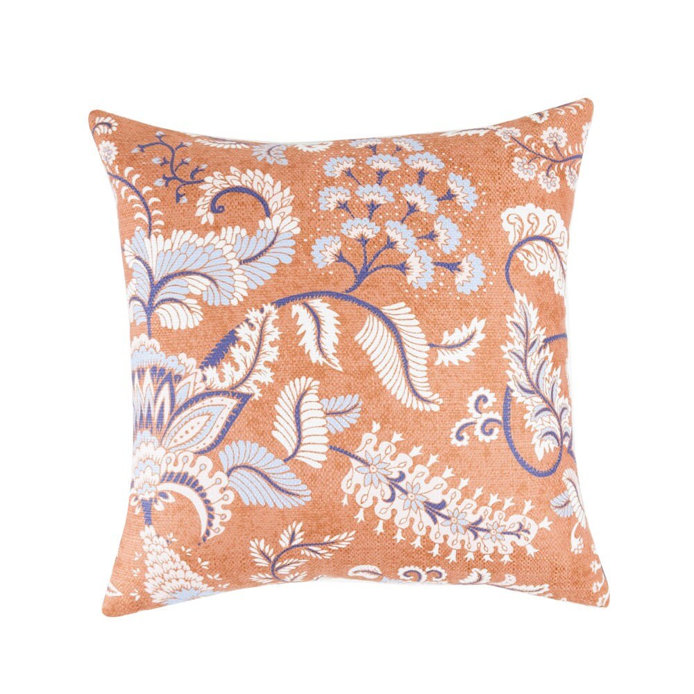 Perna decor, husa detasabila, poliester, alb/corai , 43 x 43 cm