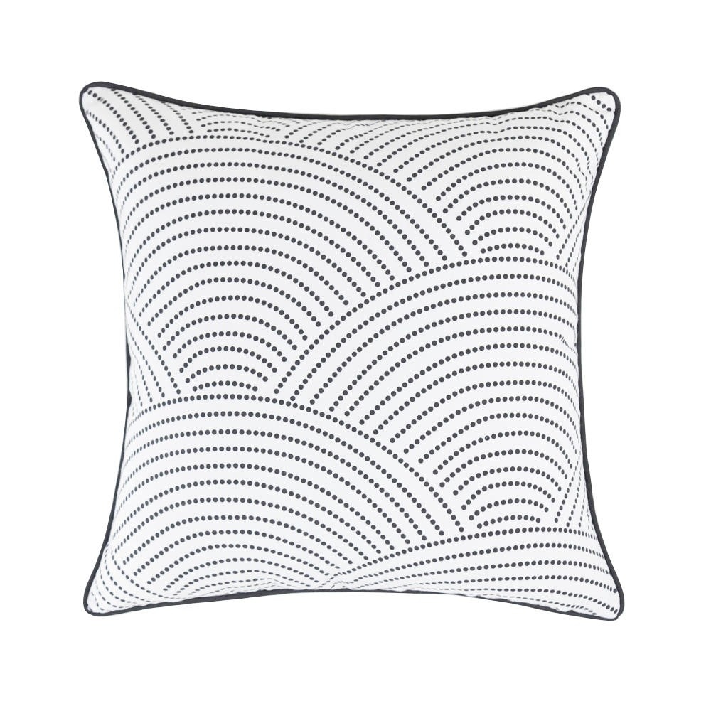 Perna decor, husa detasabila, poliester, alb/negru, 43 x 43 cm