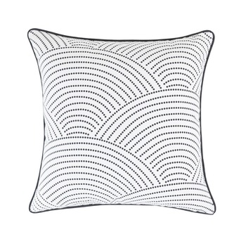 Perna decor, husa detasabila, poliester, alb/negru, 43 x 43 cm Perna decor, husa detasabila, poliester, alb/negru, 43 x 43 cm