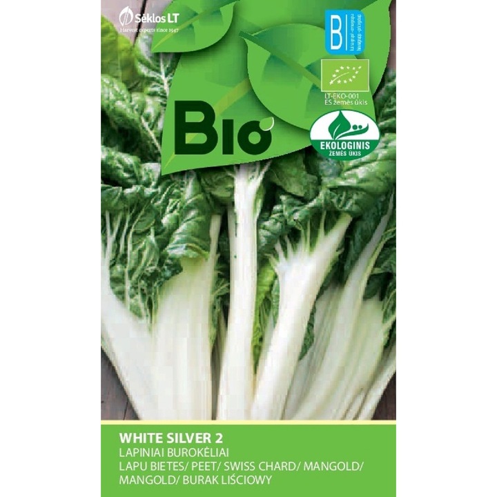 Sfecla de frunze White Silver, Bio, Seminte Organice, plic, 3 grame