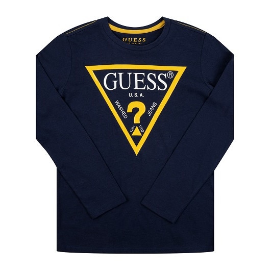 Bluza baiat Guess bleumarin cu galben 18 ani