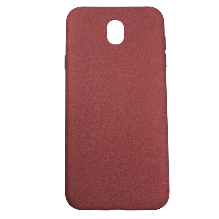 Husa compatibila cu Samsung J730 / J7 -2017, Carcasa din silicon, textura Nisip, Maro
