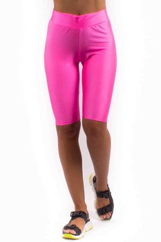 Colanti scurti medii, Love Leather, Roz neon Colanti scurti medii, Love Leather, Roz neon