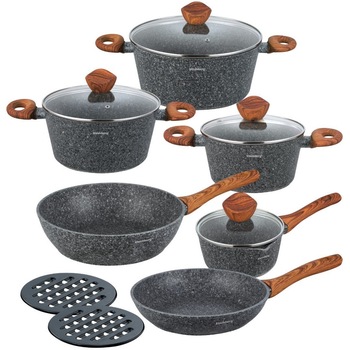 Oala set gatit 12 piese KLAUSBERG KB-7242 Granit Oala set gatit 12 piese KLAUSBERG KB-7242 Granit