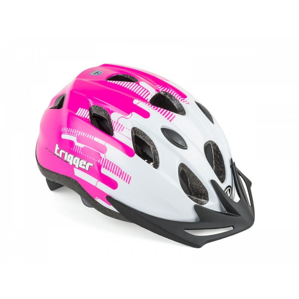Casca Copii AUTHOR Trigger Inmold 54-58 cm Alb Roz