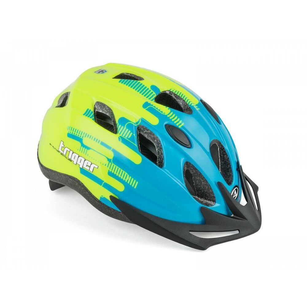Casca Copii AUTHOR Trigger Inmold 52-56 cm Albastru Galben Neon