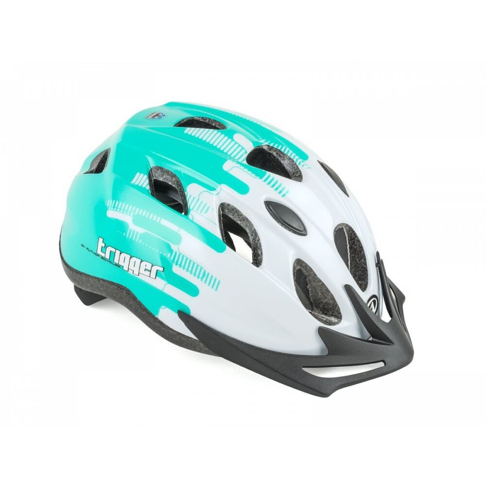 Casca Copii AUTHOR Trigger Inmold 54-58 cm Alb/Verde